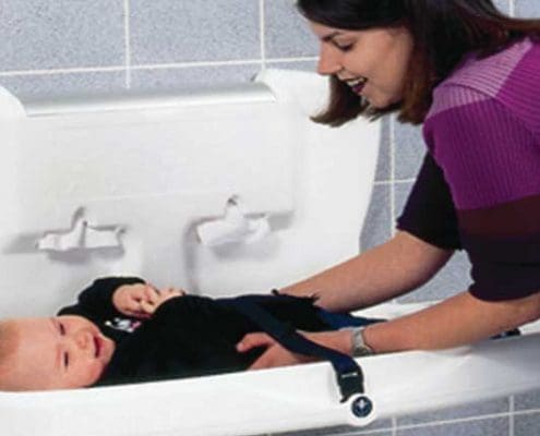 Baby changing table available from Elite Washrooms