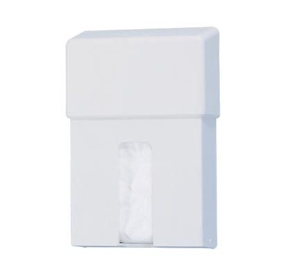 Sanitary bag dispenser in white finish