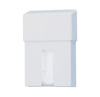 Sanitary bag dispenser in white finish