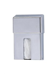 Sanitary bag dispenser in chrome finish