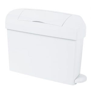 Sanitary bins with a clean white finish